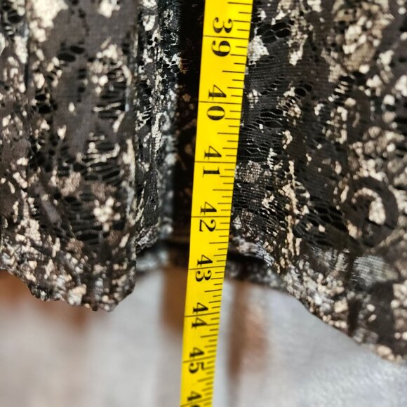 Danny & Nicole Black White Flared midi dress Womens 14 party lacy feminine - Picture 4 of 14